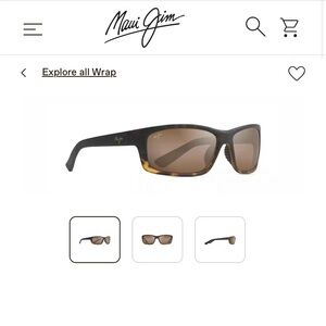 Maui Jim Kanaio Coast Sunglasses, Matte Tortoise Ombré with Bronze Lenses NEW